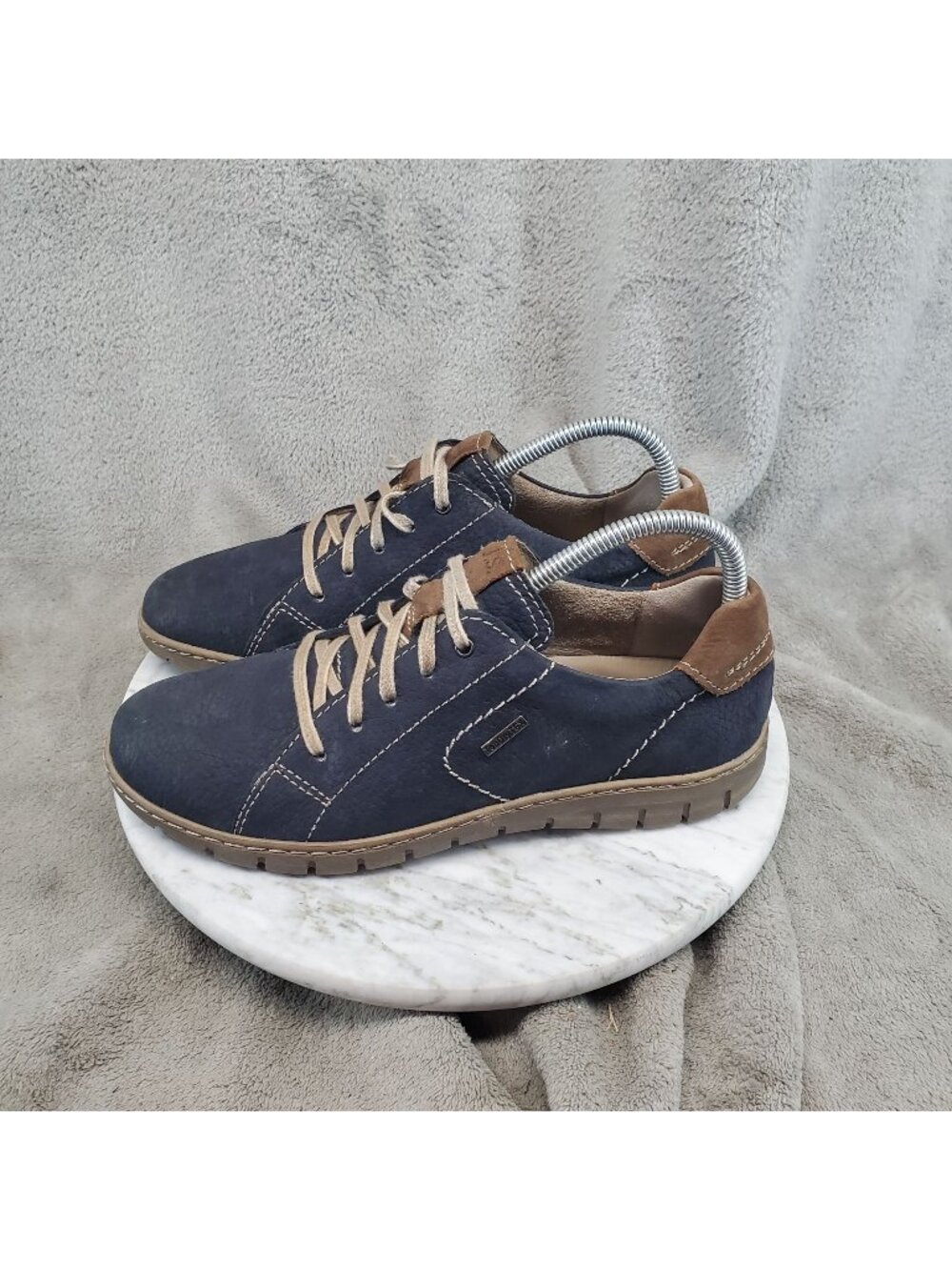 Josef Seibel Shoes Women EU 40 US 9 Blue Leather Steffi Oxford Sneakers *Read*